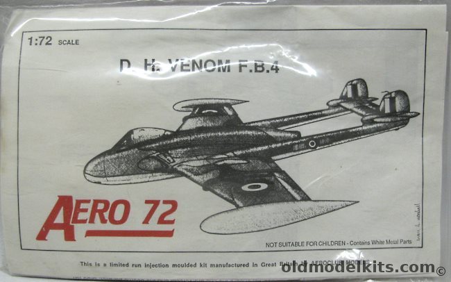 Aero 72 1/72 DH Venom FB4 - RAF WR470 & WR410 (Aeroclub) plastic model kit